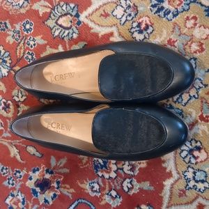 J. Crew Black Horse Hair Leather Loafers Size 6.5